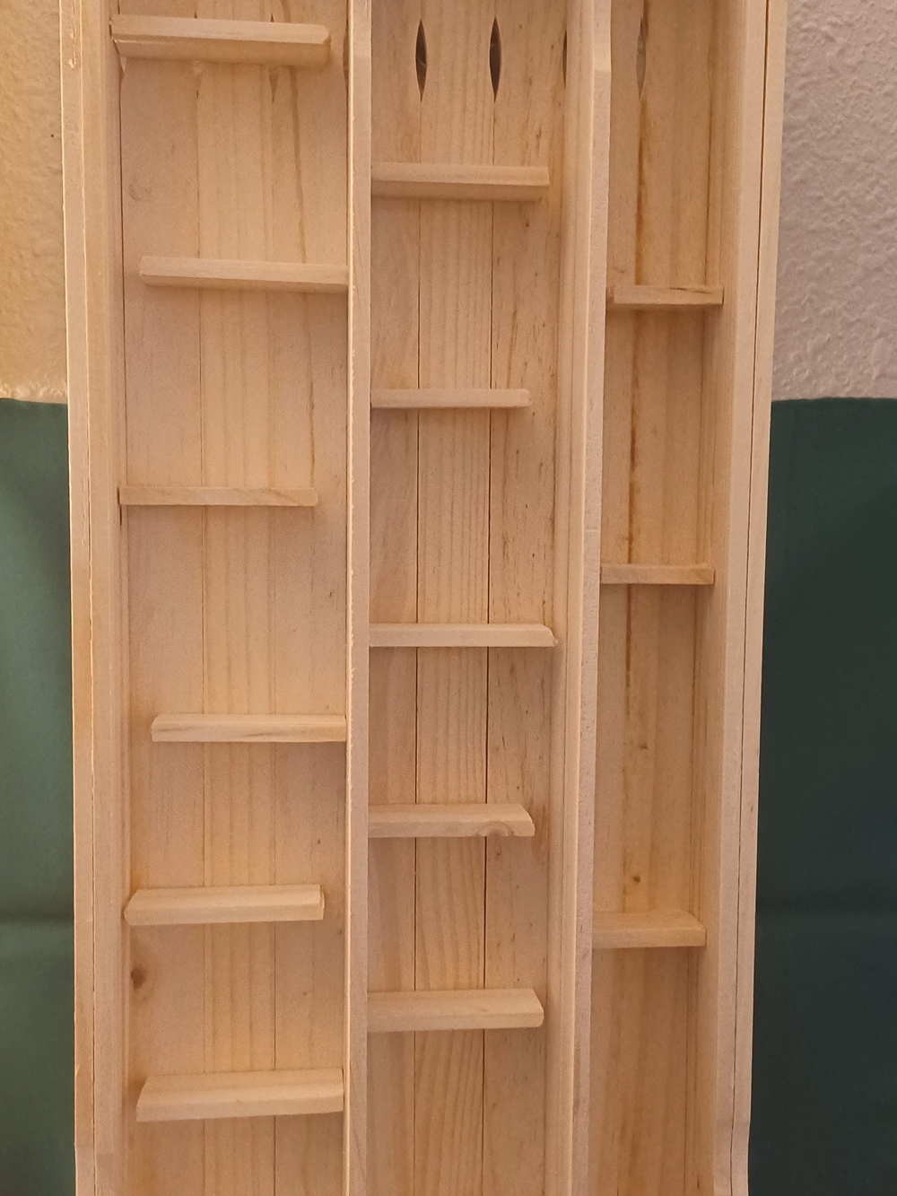 Natural Wood Wall Shelf Organizer - Cream